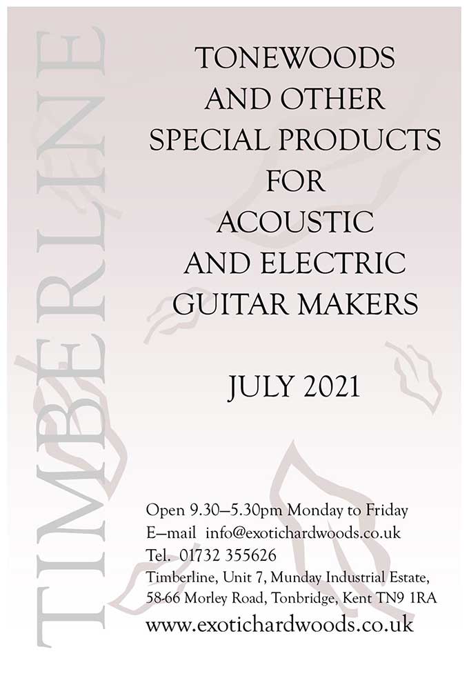 Tonewoods and Specialist Products for Guitar Makers - Summer 2021
